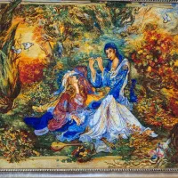 تابلو فرش دستبافت ابریشمی|تابلو فرش|ارومیه, |دیوار