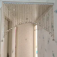 پرده کریستالی شامپاینی درجه یک مدل هلالی|پرده، رانر، رومیزی|تهران, تهرانپارس شرقی|دیوار