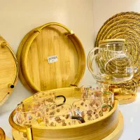 ظروف پیرکس و بامبو|ظروف سرو و پذیرایی|خورموج, |دیوار