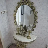 آینه وشمعدان برنز