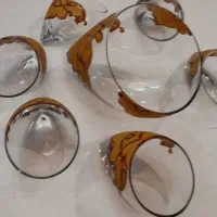 هفت سین شیشه ای کاردست پایه دارربسیارزیبا