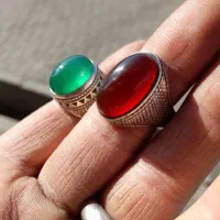 عقیق کهنه یمنی فابریک و ی سبز رکاب استاد پارسا