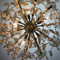 لوسترشیک برنجی ۱۰ شاخه ۲۰ شعله بادو دیوارکوب برنجی|لوستر و چراغ آویز|نظرآباد, شهرک بزرگمهر|دیوار