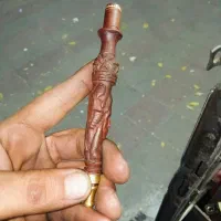 قلمکاری هنری وفاخررخ واقعی اثراستاداحمدزنجانی چاقو|کلکسیون اشیاء عتیقه|زنجان, |دیوار