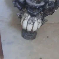 دو عدد گلدان بلوری طلایی با یکی کوزه ای|صنایع دستی و سایر لوازم تزئینی|قوچان, |دیوار