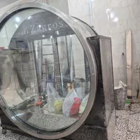 یخچال ویترینی شیشه گرد مکعبی قنادی اسیاب شکر