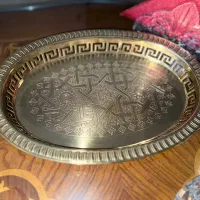 سینی برنز کاسه کریستال بشقاب دپوز