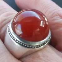 انگشتر نقره کلکسیونی عقیق یمنی