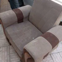 مبل ۵ نفره تاشو .|مبلمان خانگی و میز عسلی|ابریشم, |دیوار