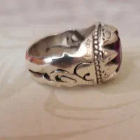 ۲ عدد انگشتر نقره زبرجد و یاقوت سرخ|جواهرات|کرج, جهان‌شهر|دیوار