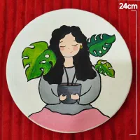 ست پنج تایی بشقاب سفالی دیوار کوب|صنایع دستی و سایر لوازم تزئینی|یاسوج, |دیوار