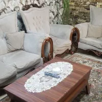 ۱میزtvچوبی شیشه ایی،بدون خطو خش،و ۱ دست مبل ۷نفره|مبلمان خانگی و میز عسلی|تهران, شکوفه|دیوار