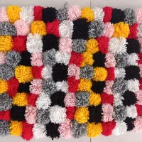 باسلام پادری دست بافت با کاموا.بارنگهای شادومتنوع.|پادری|کرمان, |دیوار