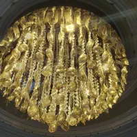 لوستر بلور و استیل|لوستر و چراغ آویز|زنجان, |دیوار