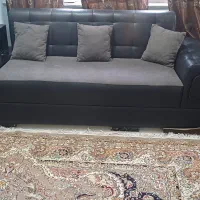 مبل ال روکش چرم هفت نفره