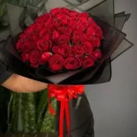 دسته گل رز ۲۰ شاخه Aبا تزئین شیک ۱۷۸۰