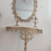 آینه و شمعدان برنز