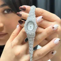 ساعت نقره جواهری عیار 925 همراه فاکتور