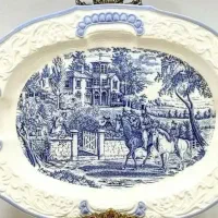 عتیقه دیس قدیمی ژاپن  کمیاب  کاملا نو|کلکسیون اشیاء عتیقه|رشت, گلسار|دیوار