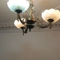 لوستر سه شعله برنجی در حد نو