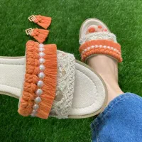 دمپایی مکرومه|کیف، کفش، کمربند|دزفول, |دیوار