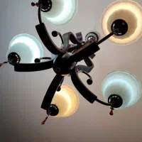 لوستر پذیرایی  ۲ عددی ۵ شاخه|لوستر و چراغ آویز|اردبیل, |دیوار