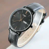 ساعت مچی مردانه موتور ژاپن بند چرمی