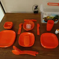 سرویس مسافرتی ۶۰ پارچهٔ ۶ نفرهٔ کلمن شو non stick|ظروف سرو و پذیرایی|تهران, بهار|دیوار