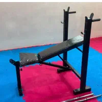 میز پرس چندکاره با ۵۰ کیلو وزنه، هالتر و دمبل