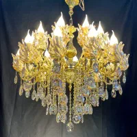 لوستر ۱۲ شعله برنز پرکار و سنگین .رستمی