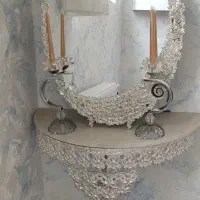 آینه شمعدان نقره ای به همراه کنسول