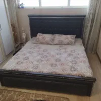 تختخواب دونفره ام دی اف ۱۸۰ با تشک در حد نو