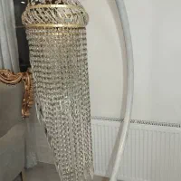 لوستر مارپیچ و دنباله دار کریستالی زیبا مدرن