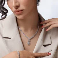 خاص ترین نقره های جواهراتی با روکش طلا سفید