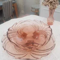سرویسِ کریستال صورتی عتیقه و اصلِ چکسلواکیِ سابق|ظروف سرو و پذیرایی|تهران, نیروی هوایی (پیروزی)|دیوار