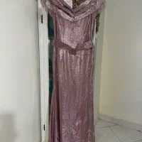 فروش فورری لباس مجلسی صورتی سایز۳۸-۴۰