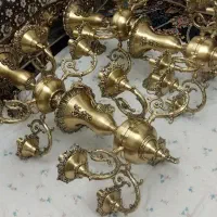 چهار عدد لوستر برنزی شیک و ساده و زیبا