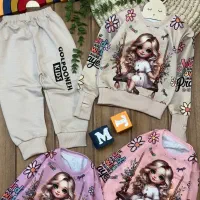 بلوز و شلوار فینگر دار/ست بچگانه/لباس دخترانه