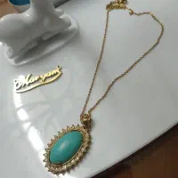 زنجیر و پلاک رنگثابت+پلاک اسم