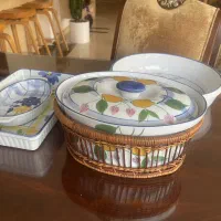 مرغ خورش خوری سوپ خوری گل پنبه ابی ۴ تا تکه|ظروف سرو و پذیرایی|تهران, زعفرانیه|دیوار