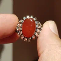 انگتر نقره عقیق سرخ