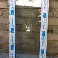 درب پی وی سی شیشه کامل دو جداره