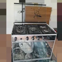 اجاق گاز پنج شعله طرح فر هرپنچ تا شعله سالم
