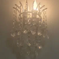 دو لوستر کریستالی+دو لوستر دیوارکوب ست ریموت دار|لوستر و چراغ آویز|کرج, گلشهر|دیوار