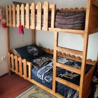 تخت چوبی دو طبقه مدل اسمارت دوطبقه نوجوان|تخت و صندلی بچه|مشهد, ده دی|دیوار