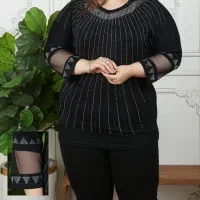 بلوز مجلسی فول‌تراکم نگینی/تولیدی فقط عمده