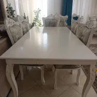 میز ناهار خوری هشت نفری چوبی