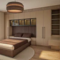 کابینت. کمد دیواری. در اتاقی