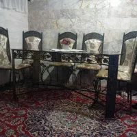 میزنهارخوری۶نفره فرفورژه فلزی