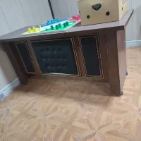 میز مدیریتی بزرگ سه قاب چرم